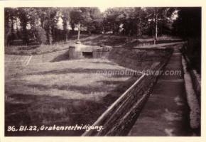 Ligne Maginot - HACKENBERG - A19 (Ouvrage d'artillerie) - Bloc 22 et le fossé antichar