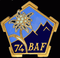 Ligne Maginot - GUILLAUMES (QUARTIER HAUT VAR - 74° BAF) - (PC de Quartier) - L'insigne du 74° BAF