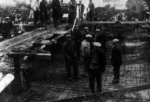 Ligne Maginot - CAP MARTIN - (Ouvrage d'artillerie) - Construction de l'ouvrage
Vraisemblablement le bloc d'entrée dont la coulée est en cours