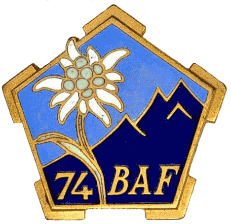 Ligne Maginot - GUILLAUMES (QUARTIER HAUT VAR - 74° BAF) - (PC de Quartier) - L'insigne du 74° BAF