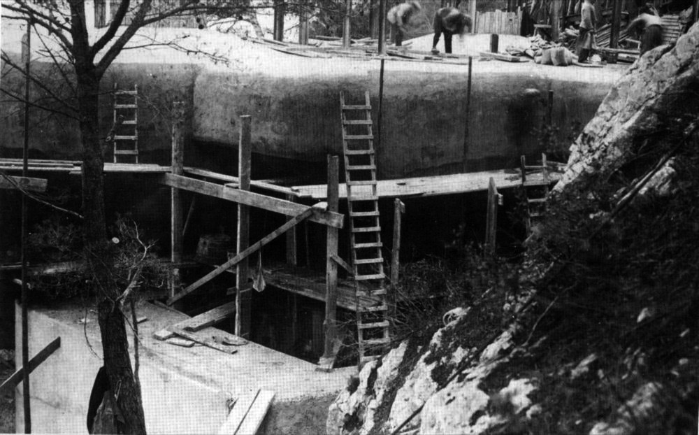 Ligne Maginot - CAP MARTIN - (Ouvrage d'artillerie) - Construction du bloc 3