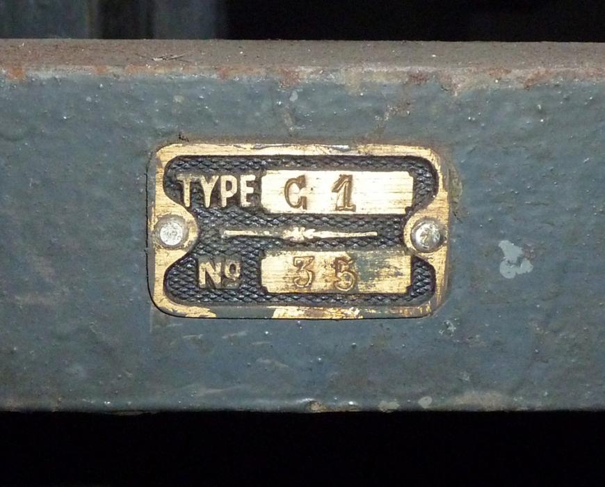 Ligne Maginot - NANCY- LAXOU - CENTRAL PROTéGé - (Central téléphonique isolé) - Plaque d'identification des ventilateurs