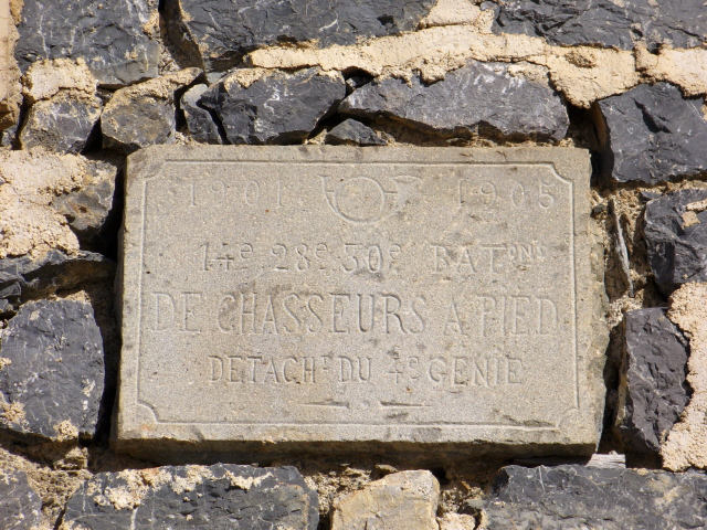 Ligne Maginot - CAMP DE RESTEFOND - (Casernement) - Cartouche contructeur
