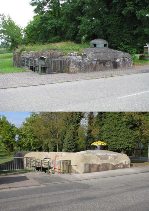 Ligne Maginot - ANCIENNE REDOUTE - (Abri) - Vue avant et après