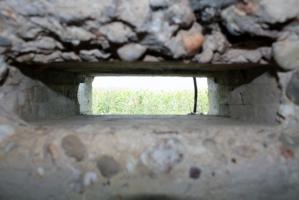 Ligne Maginot - SCHITTEFELD 5 - (Blockhaus pour canon) - Peu de blockhaus dans le secteur ont un créneau d'observation. La plupart etaient equipés d'un périscope, traversant la dalle de couverture, au travers d'une gaine.