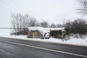 Ligne Maginot - CB295 - OBERRULEN - (Blockhaus pour canon) - Le blockhaus à été partiellement détruit lors de l'élargissement de la route départementale 15.