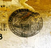 Ligne Maginot - Casernement de la Tête de Chien - Peinture murale dans le bâtiment G - Détail