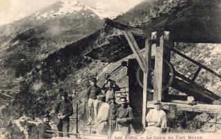 Ligne Maginot - TOURNOUX  (83° BAF - II/162° RAP) - (PC de Sous-Secteur) - Carte postale
La recette haute du téléphérique de Fort Moyen au début des années 1900