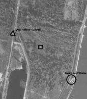 Ligne Maginot - Observatoire de BASSIN AUBERGER - Le bloc est visible sur la digue des hautes eaux.