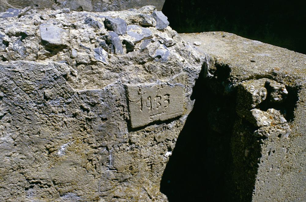 Ligne Maginot - COL DE RAUS (CR) - (Ouvrage d'infanterie) - Cartouche datant de la construction