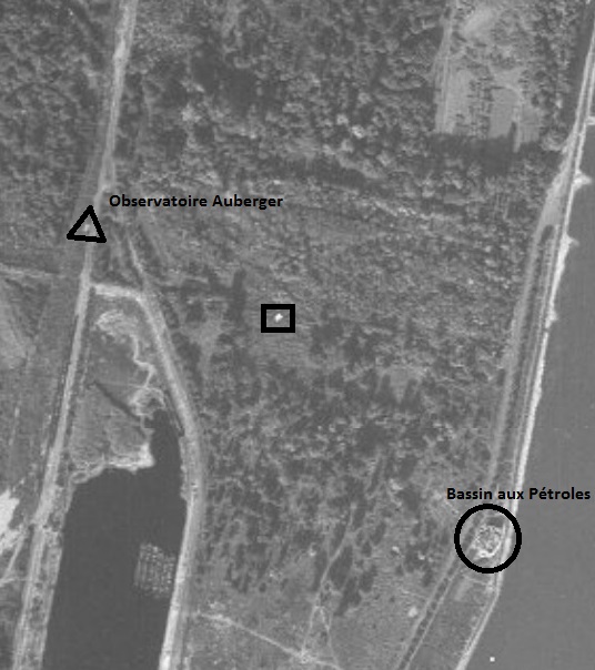 Ligne Maginot - Observatoire de BASSIN AUBERGER - Le bloc est visible sur la digue des hautes eaux.
