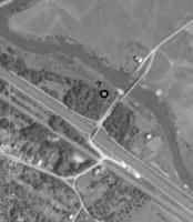 Ligne Maginot - 8L10 (DMP - Dispositif de Mine Permanent) - Noter les deux ponts détruits et les dérivations provisoires.