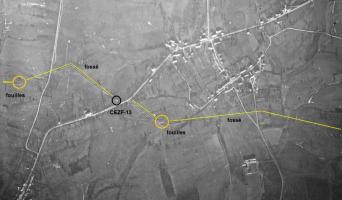 Ligne Maginot - CEZF-13 - LES ORMES - (Casemate d'infanterie - Simple) - Photo aérienne prise janvier 1940.