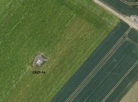 Ligne Maginot - CEZF-1A - (Casemate d'infanterie) - La même vue de nos jours de l'espace.