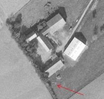 Ligne Maginot - Tourelle démontable T7 - La TD est bien visible juste au sud de la ferme.