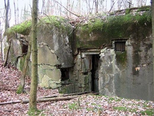 Ligne Maginot - DRACHENBRONN Sud Est ( Casemate d'infanterie ) - La façade arrière portant les stigmates de l'explosion - AALMA  - lignemaginot.com