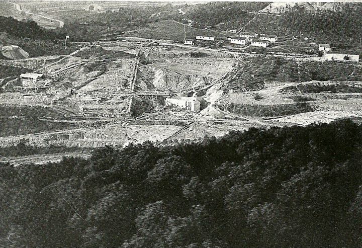 Ligne Maginot - METRICH - A17 - (Ouvrage d'artillerie) - Vue de l'ouvrage de Métrich pendant sa construction.
