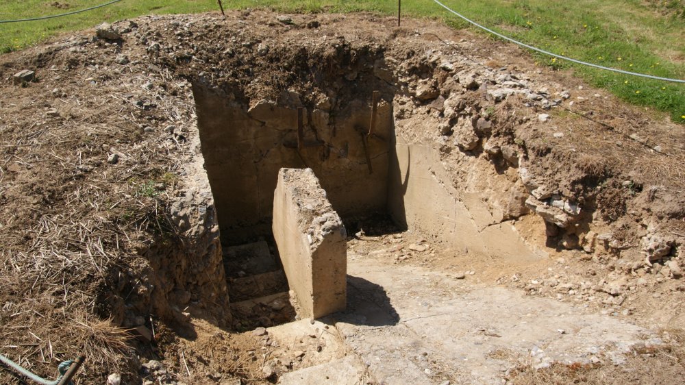 Ligne Maginot - LA SALMAGNE - (Ouvrage d'infanterie) - Endroit ayant servi  à mélanger les galets au ciment lors de la construction