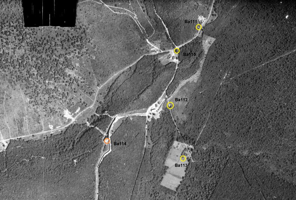 Ligne Maginot - BA113 - VIEILLES FORGES - (Blockhaus de type indéterminé) -  - IGN - Géoportail 1949