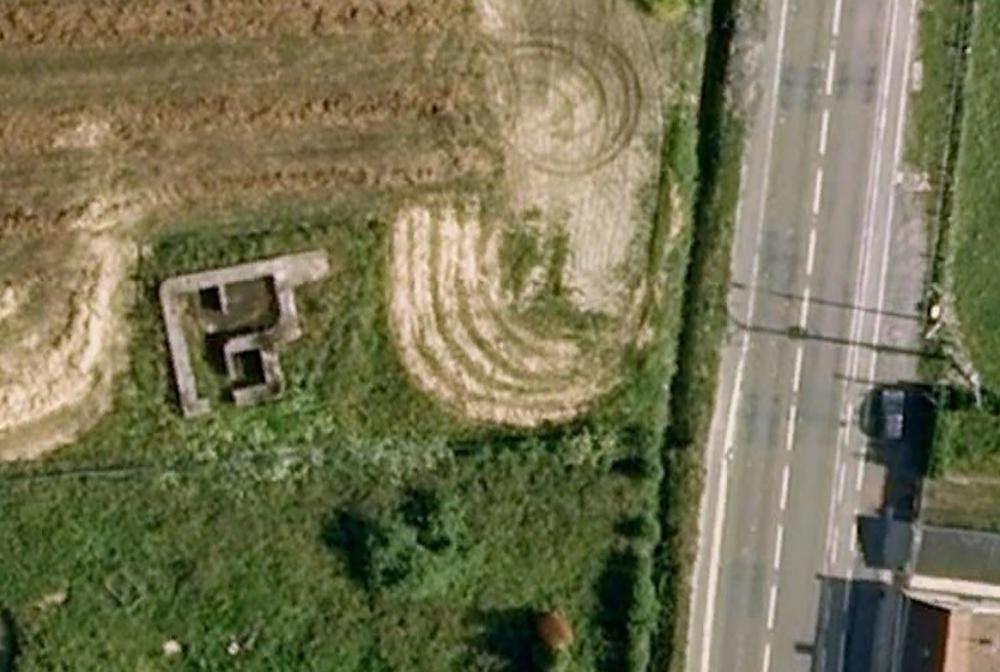 Ligne Maginot - BEF 65 - ROUTE DE FAUMONT OUEST - (Blockhaus pour canon) - Le plan de ce bloc inachevé est parfaitement lisible.
