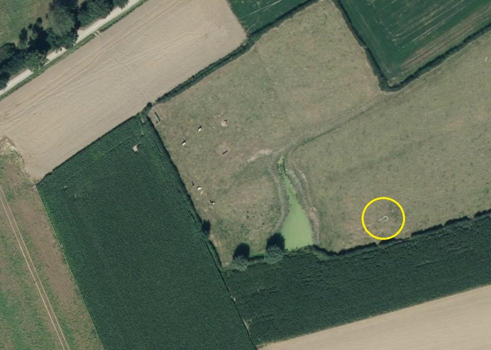 Ligne Maginot - T14 - QUATRE EXTREMITES (Cuve pour arme d'infanterie) -  - IGN - Géoportail 2012