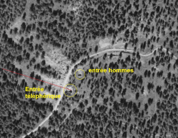 Ligne Maginot - TéLéPHéRIQUE DE ROCHE LA CROIX (RECETTE HAUTE) - (Téléphérique ( Recette)) -  - IGN - Géoportail 1962