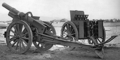 Ligne Maginot - POET MORAND (154° RAP - 6° BIE) - (Position d'artillerie préparée) - Canon de 155mm C Mle 1915 Saint Chamond, tels que ceux utilisés par la 1e Batterie du 154° RAP