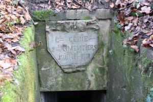 Ligne Maginot - BUCHWALD SUD - (Blockhaus pour arme infanterie) - Cartouche de construction au dessus de l'entrée