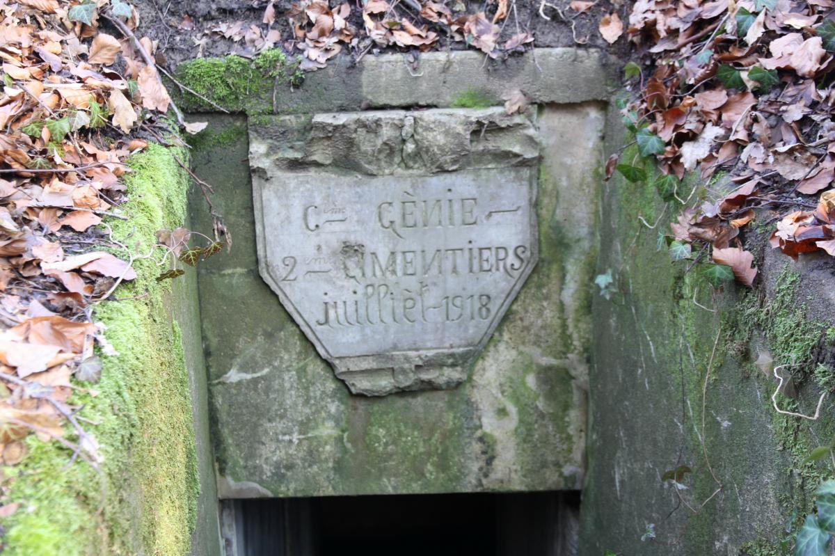 Ligne Maginot - BUCHWALD SUD - (Blockhaus pour arme infanterie) - Cartouche de construction au dessus de l'entrée