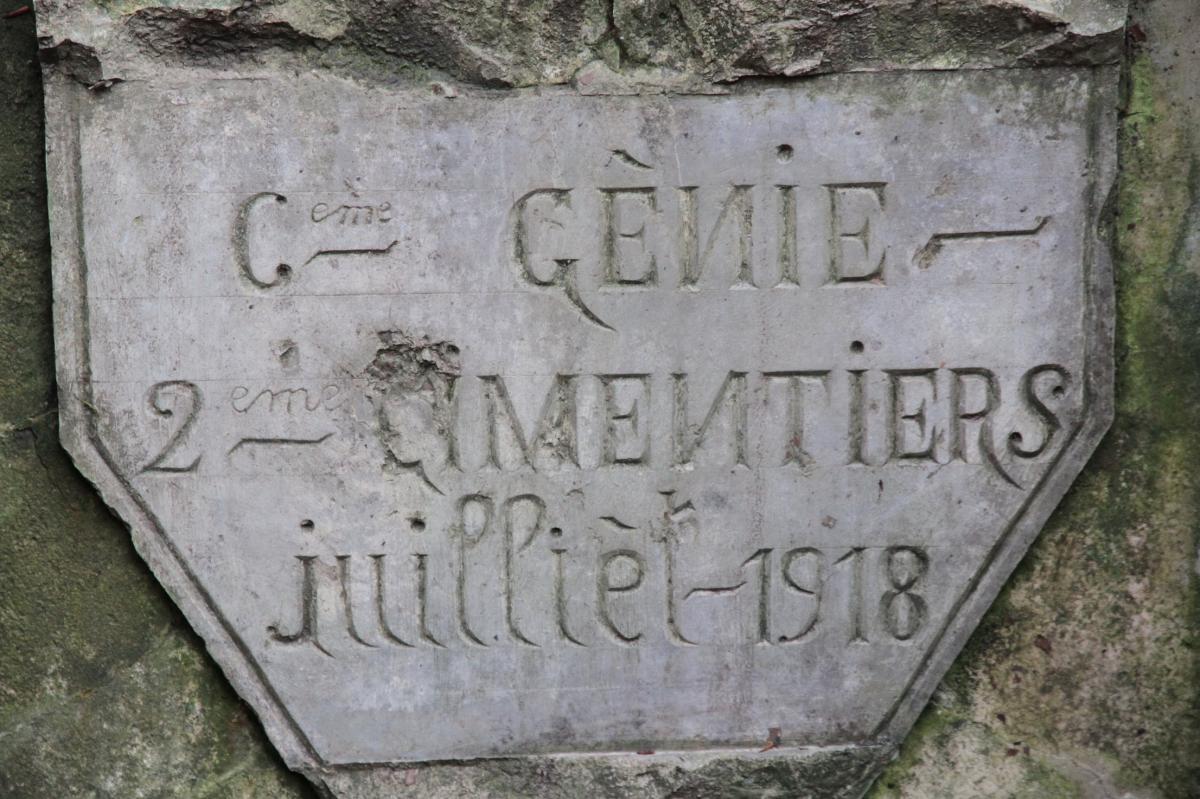 Ligne Maginot - BUCHWALD SUD - (Blockhaus pour arme infanterie) - Cartouche de construction au dessus de l'entrée