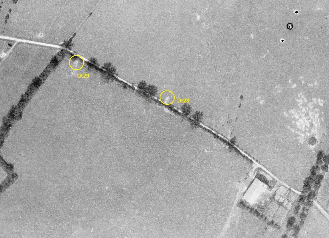 Ligne Maginot - Tourelles démontables Dt28 et Dt29 -  - IGN - Géoportail 1949