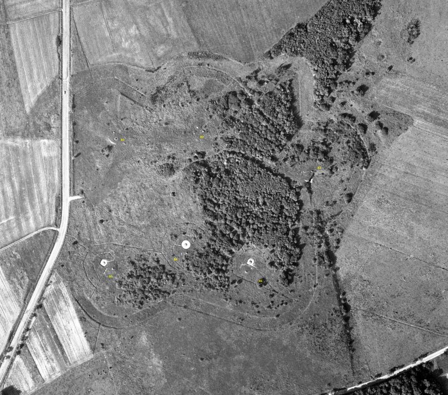 Ligne Maginot - SOETRICH - A11 - (Ouvrage d'artillerie) - Etat des avants en 1960.
Les blocs sont encore bien visibles.