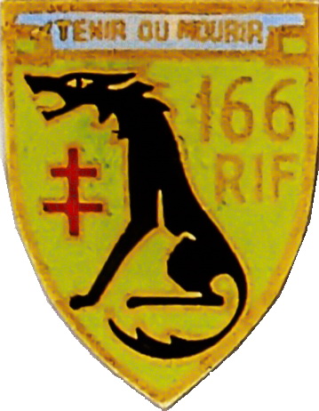 Ligne Maginot - Insigne du 166° RIF - 