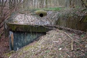 Ligne Maginot - BOIS DE LAUDREFANG SUD - C77 - (Casemate d'infanterie - Simple) - Cloche de mitrailleuses, transformée en cloche pour arme-mixte
