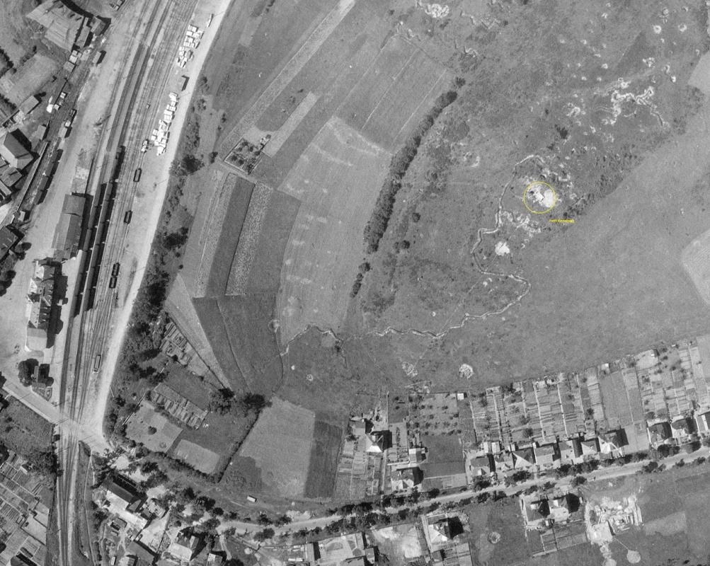 Ligne Maginot - PETIT KINDELBERG (Blockhaus de type indéterminé) - Noter la position d'infanterie au sommet de la colline - IGN