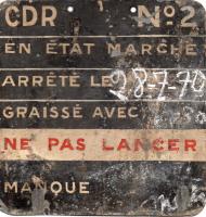 Ligne Maginot - MONTE GROSSO (MG) - E02 - (Ouvrage d'artillerie) - Ardoise de l'un des moteurs de l'usine