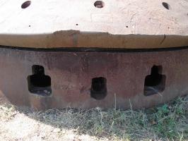 Ligne Maginot - VELOSNES - (Ouvrage d'artillerie) - Bloc 1
Tourelle pour deux armes mixtes
Détail des embrasures