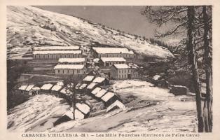Ligne Maginot - CABANES VIEILLES - (Casernement) - casernement de cabanes vieilles en hiver