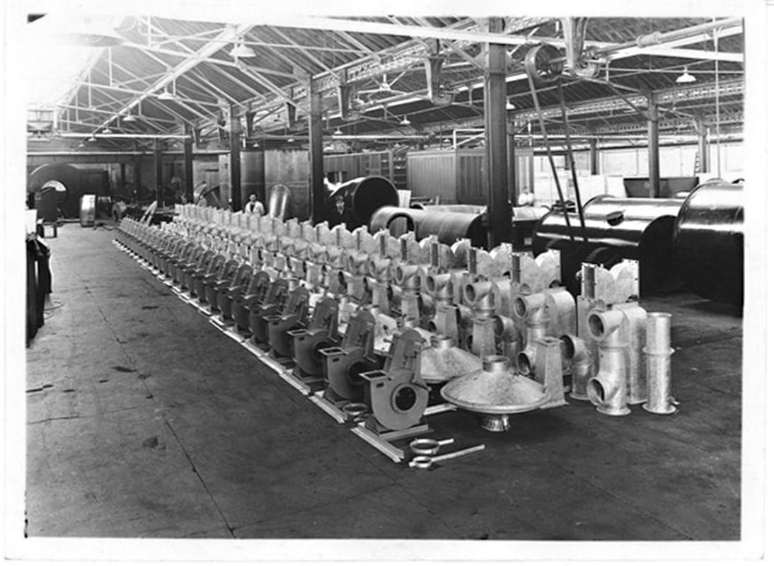 Ligne Maginot - Etablissement NEU - Eléments pour ventilateurs pour casemate avant assemblage.