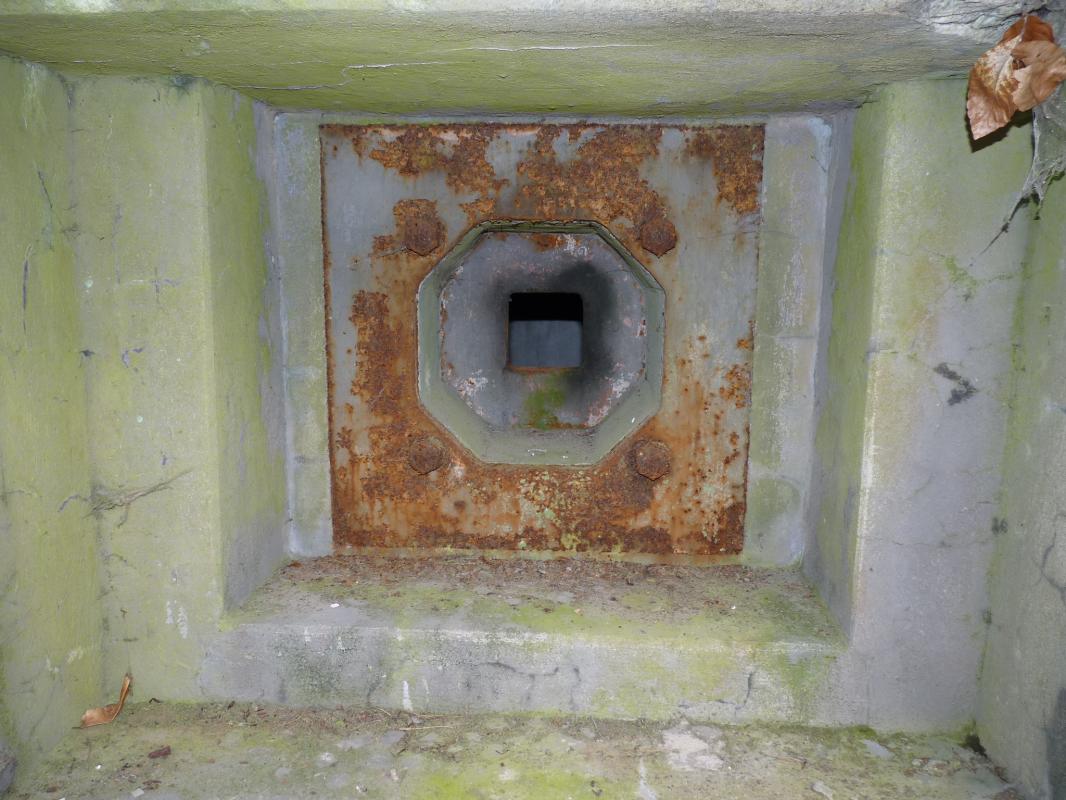 Ligne Maginot - BIESENBERG 6 - (Blockhaus pour arme infanterie) - L'un des créneau à l'entrée - Aditus