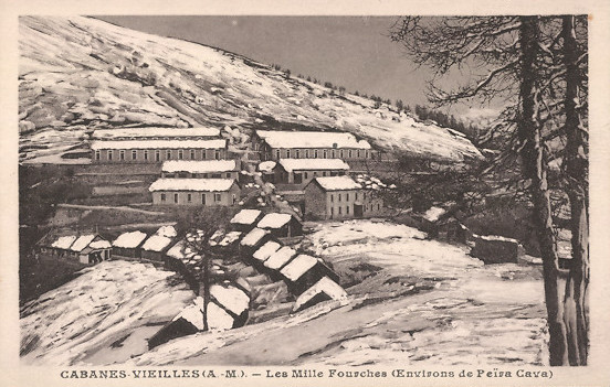 Ligne Maginot - CABANES VIEILLES - (Casernement) - casernement de cabanes vieilles en hiver
