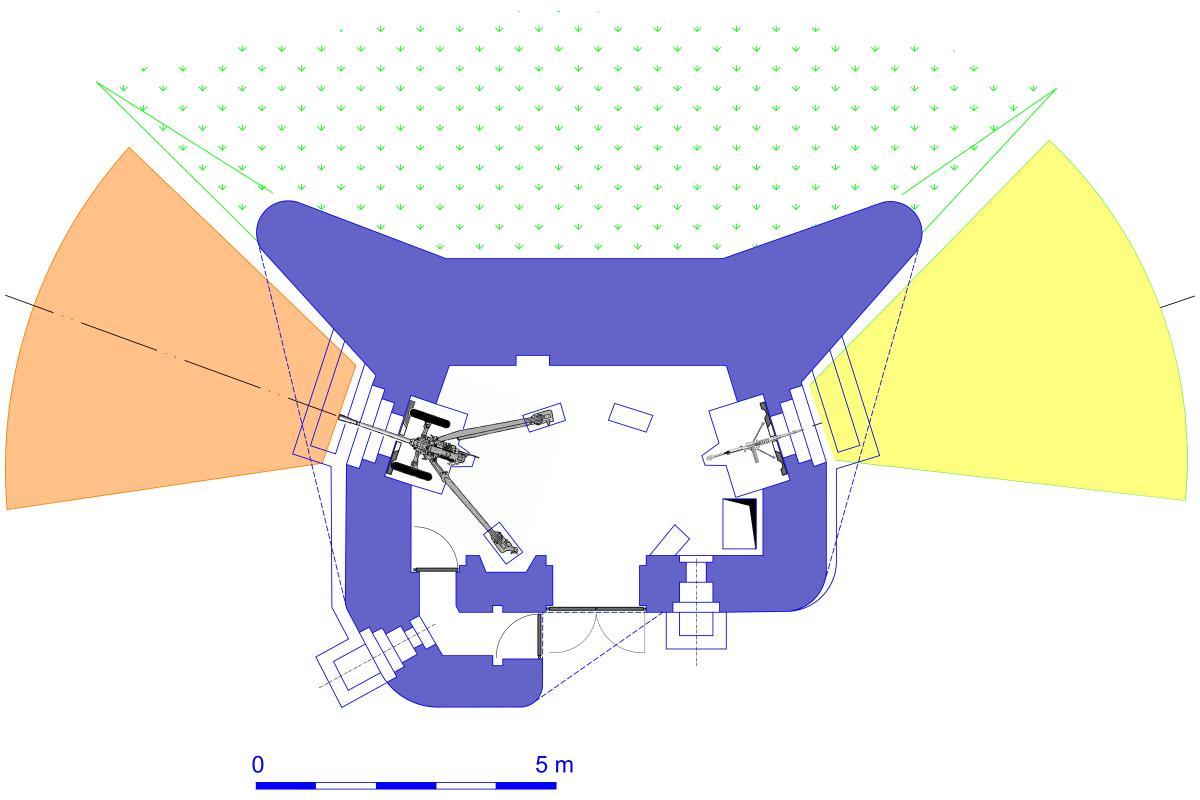 Ligne Maginot - Blockhaus 1° RM type B - Version gauche