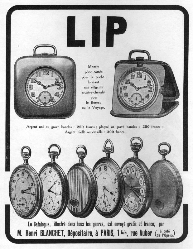 Publicité pour  la société LIP