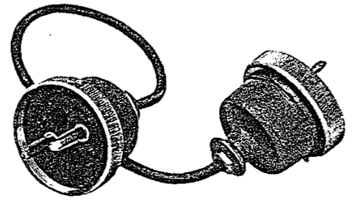 Ligne Maginot - Cordon à deux fiches - Illustration extraite de l'instruction relativeà l'organisation des transmissions téléphoniques dans les régions fortifiées