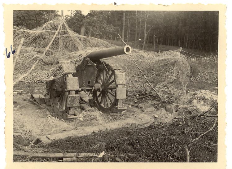 Ligne Maginot - Canon de 120 long de Bange modèle 1878 - L'une des deux pièces de la batterie S5 placée entre les deux entrées de l'ouvrage de Schoenenbourg