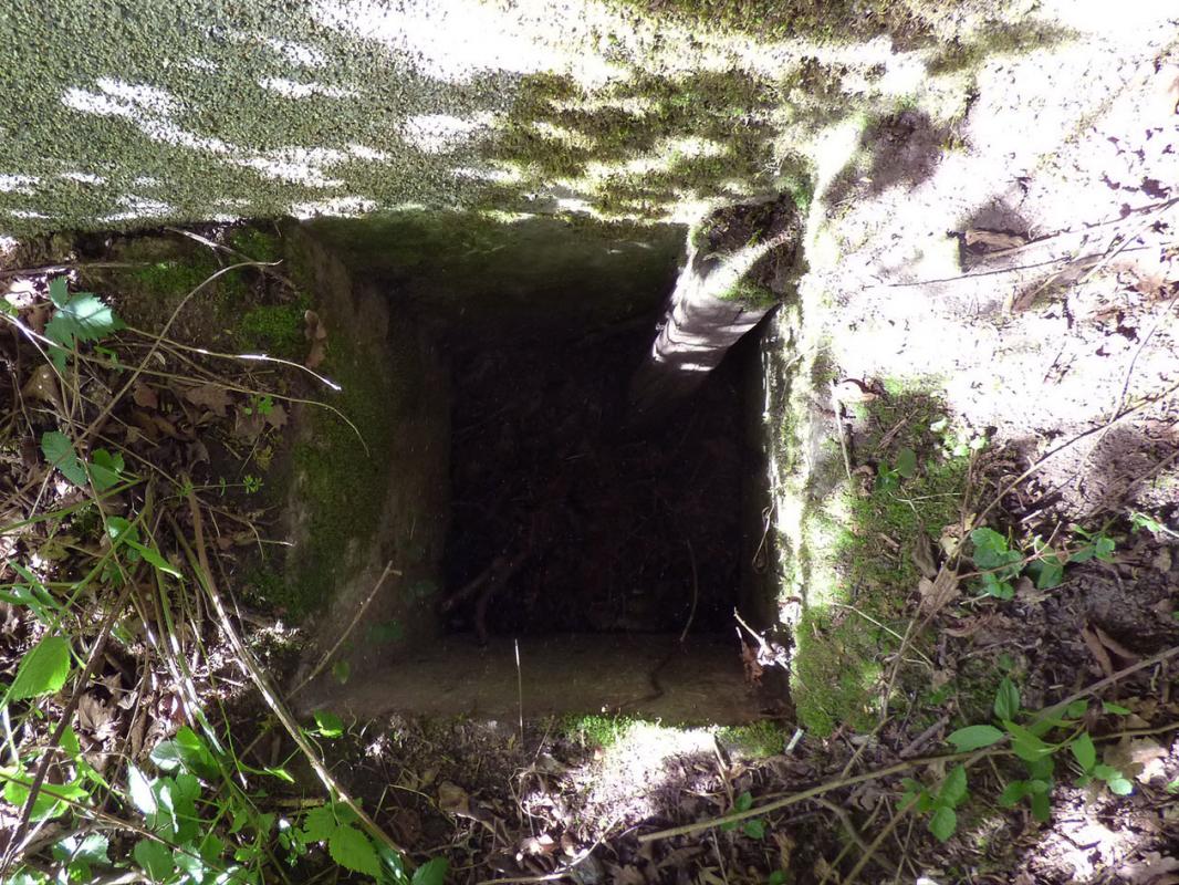 Ligne Maginot - B807 - HAIE D'ANOR - (Blockhaus pour canon) - Bac de récupération des douilles