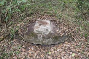 Ligne Maginot - BOIS DE DESSENHEIM CENTRE 1 - (Blockhaus pour arme infanterie) - Coupole avec la cartouche du régiment disparu