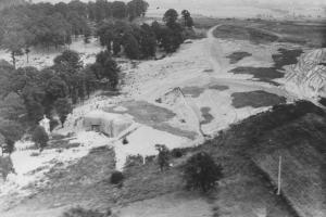 Ligne Maginot - GALGENBERG - A15 - (Ouvrage d'artillerie) - Les travaux de construction :
L'entrée des hommes et le bloc tourelle de 135