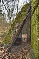Ligne Maginot - CB228 - BOIS DE CATTENOM 01 - (Blockhaus pour canon) - L'appendice coté entrée des munitions, avec , au fond, l'ouverture en forme de porte