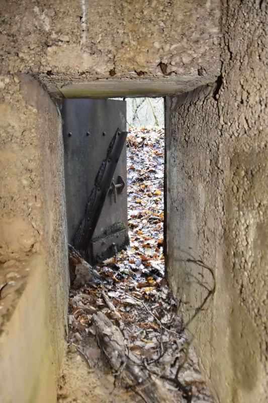 Ligne Maginot - CB202 - RETTELBOURG 1 - (Blockhaus pour canon) - Entrée vue de l’intérieur.  - D.Froehly